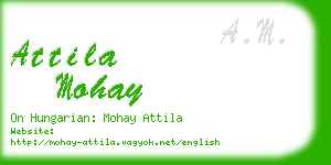 attila mohay business card